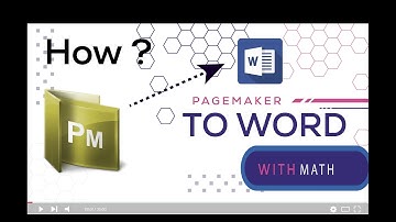 Page Maker to word with Math | Convert Pagemaker to word | How to convert pagemaker to word