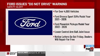 Safety Alert: 'Do not drive' warning issues for more than 4,000 vehicles Wealth