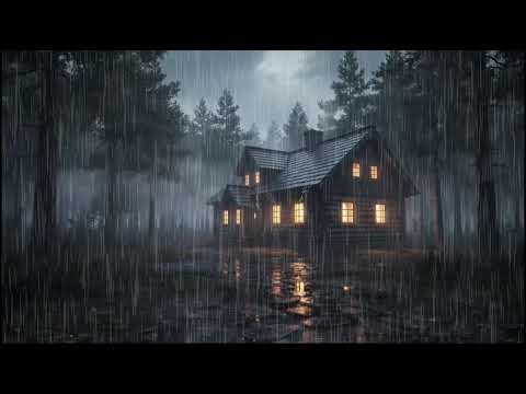 Peaceful Night Rain Ambience for Sleep 🌲 | Calm Rain Sounds to Focus, Study, and Relax Mind
