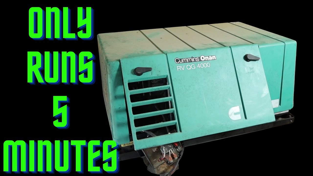 Onan Cummins RV generator no start / running bad