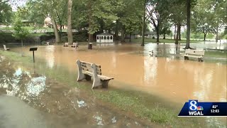 Heavy rain floods Lititz Springs Park