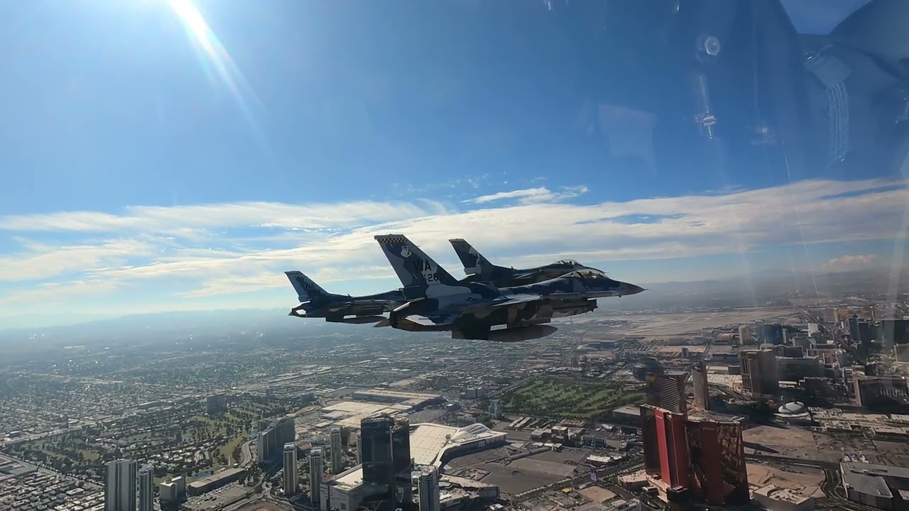 AMAZING COCKPIT VIEW of 9/11 Memorial Flyover of Las Vegas