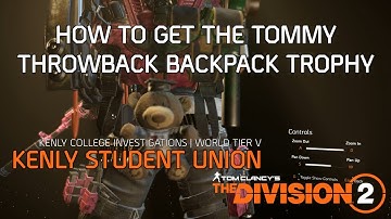 Division 2 | Kenly Student Union | Secret Tommy Throwback Backpack Trophy