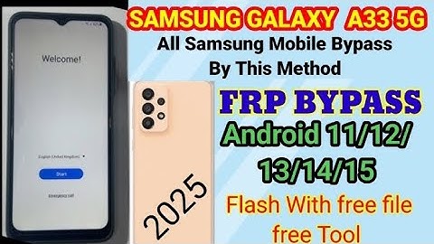 Samsung A33 5G (Android 14)Frp Bypass /Frp Unlocking /Google Account Remove Easy Method 2025✅