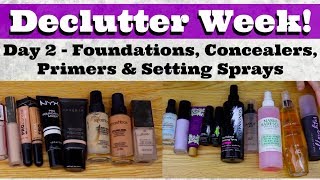Declutter Week! | Day 2 - Foundations, Primers, Concealers & Setting Sprays