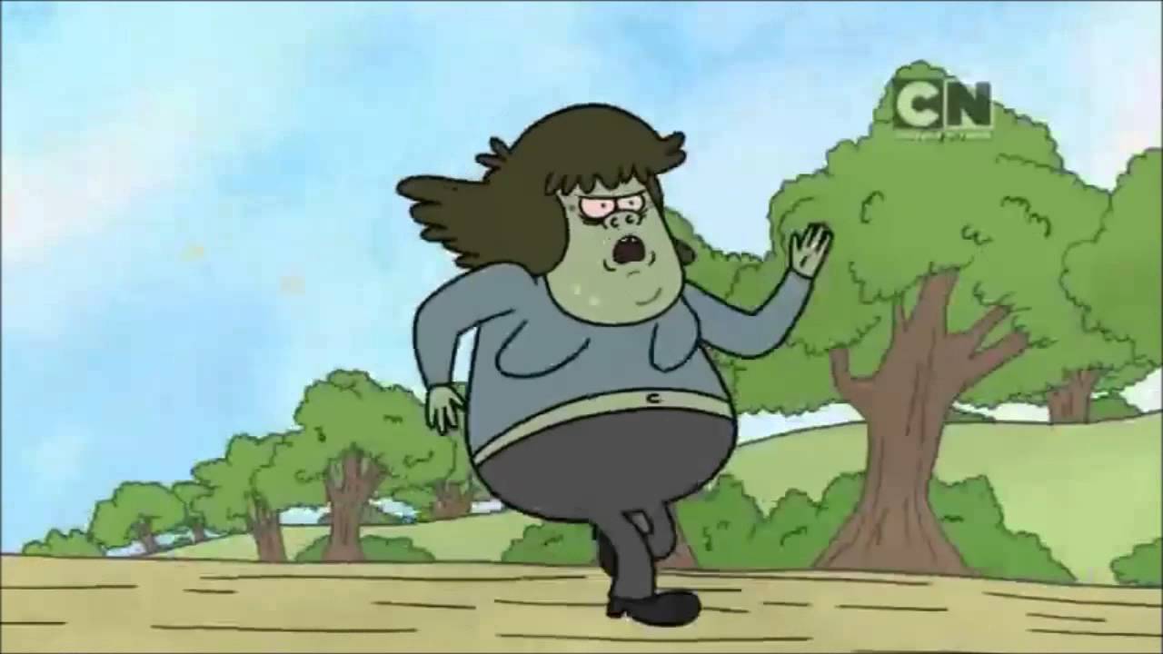 Regular Show Mordecai And Rigby Tried To Run Away From Muscle Man By Talking To Benson Youtube