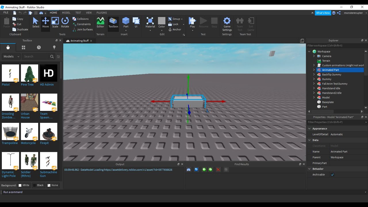 How To Animate Objects In Roblox Studio Youtube - how to weild an object in roblox studios