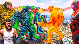 FRANKLIN STEALING SUN GOD POWERS TO HELP LAVA & ICE GOD IN GTA 5