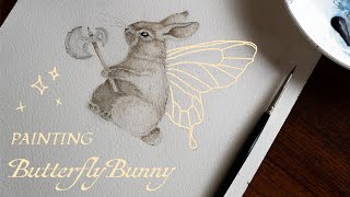 Paint with me Butterfly Bunny with axe