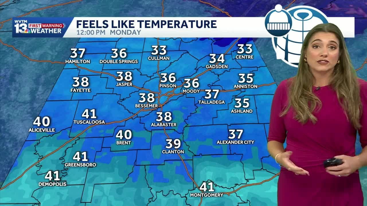 Low threat of severe storms in Alabama Friday; Freezing cold ...