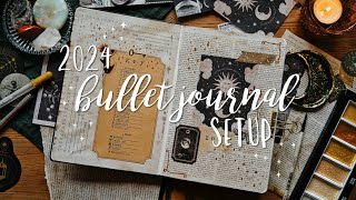 2024 New Bullet Journal Setup | Yearly BuJo Plan With Me - Magic Vintage Scrapbooking Theme
