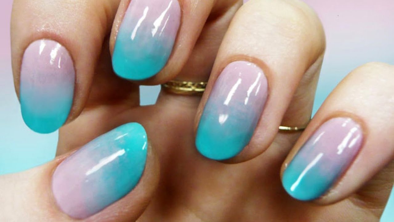 6. Short Rounded Acrylic Nails with Ombre - wide 7