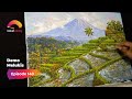 Melukis Pemandangan Sawah | Painting Timelapse | Episode 140 | Demo