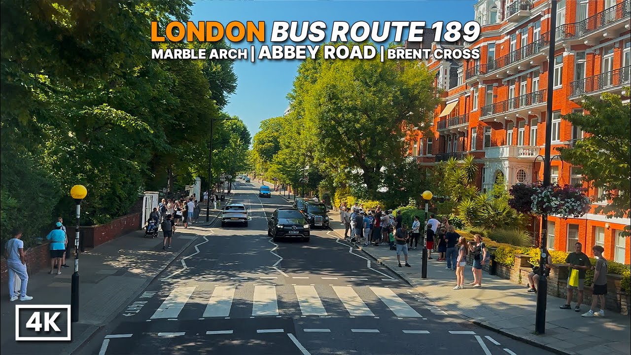 London Bus Ride POV | Route 189 from Marble Arch , Abbey Road & Brent Cross Regeneration Zone | 4K