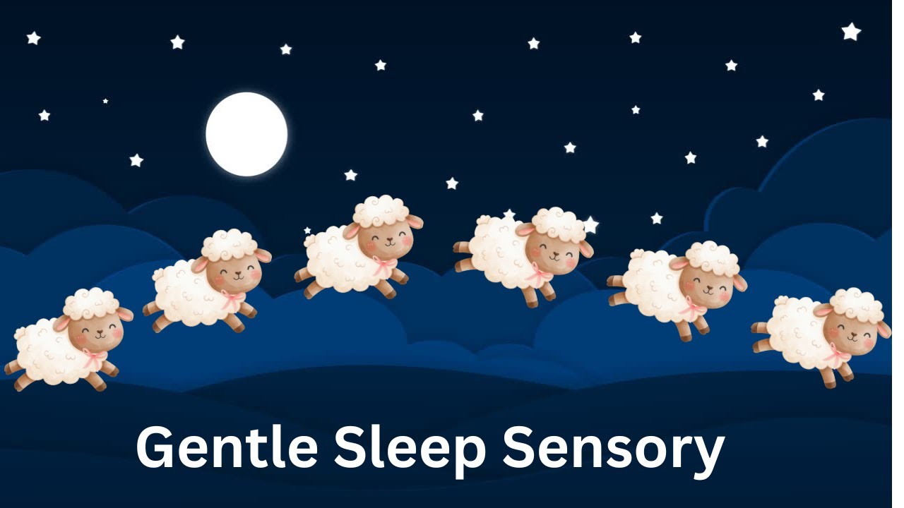 Baby Bear | Moon and Star Gentle Night Scene | Sleep Sensory Video for Babies