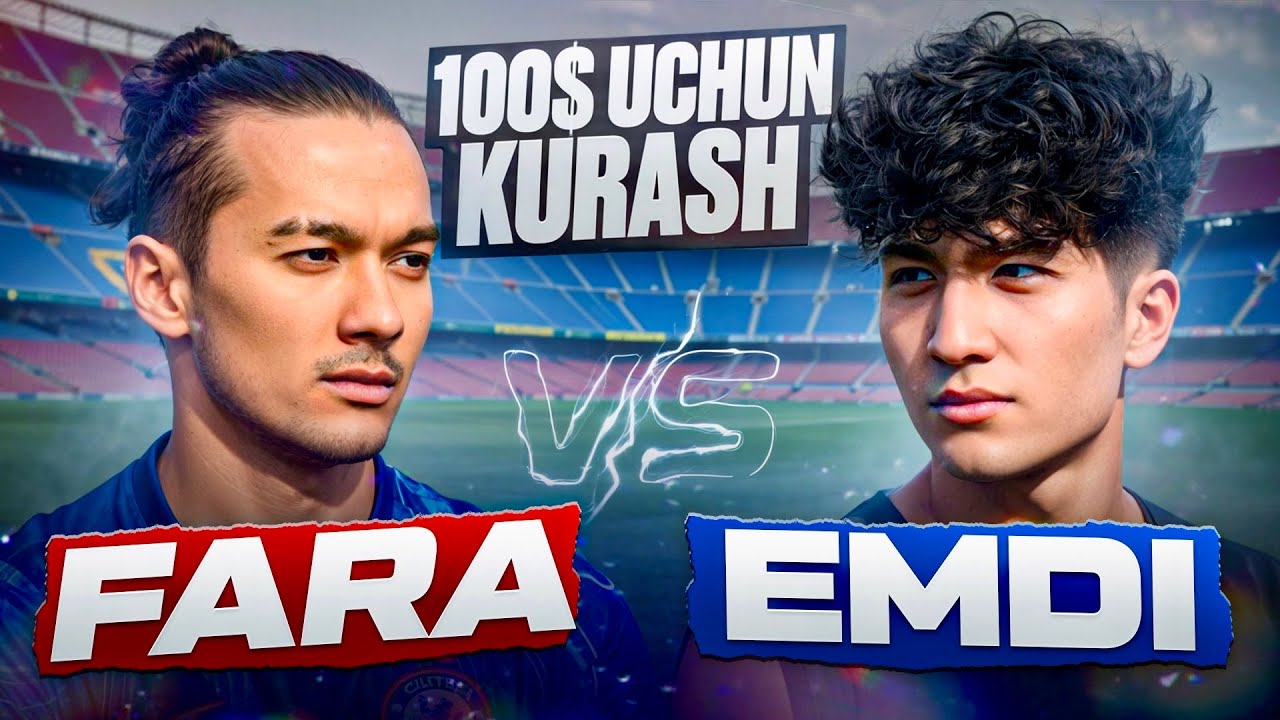 $100 UCHUN 1 VS 1 CHALLENGE / EMDI VS FARA 