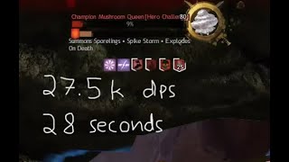 Guild Wars 2 Champion Mushroom Queen Solo In 28 Seconds Open World Power Untamed 27.5K Dps