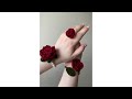 How to crochet a rose bracelet & ring❤️😍|Beginners friendly tutorial 🤩 #crochet #handmade #tutorial