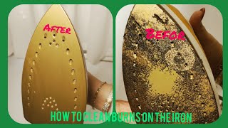 How to clean burns on the iron