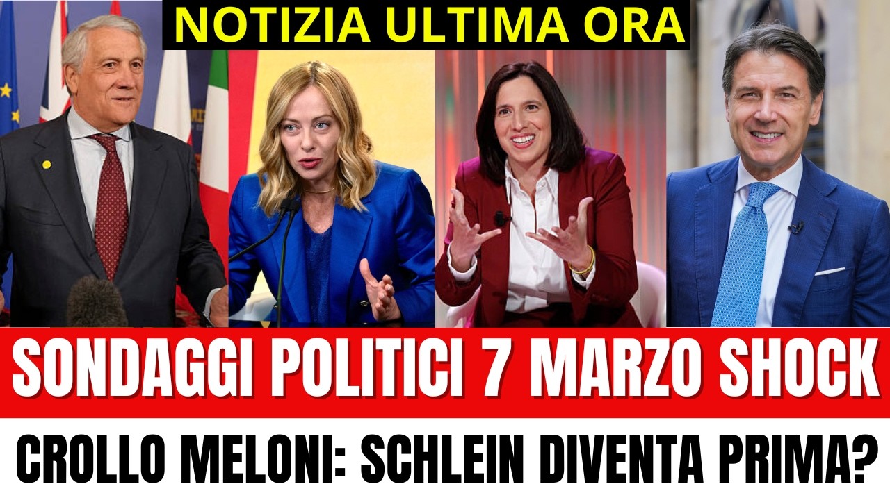 ULTIMO MINUTO SONDAGGI POLITICI: MAXI RIBALTONE destra in crollo RECUPERO di RENZI  CONTE sono guai?