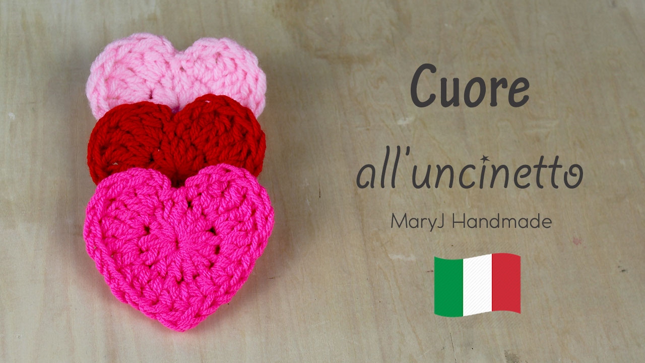 Cuore All Uncinetto Orecchini Amigurumi Applique Youtube