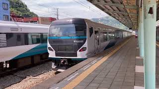 特急踊り子 6号 E257系2000番台 宮オオNA-13編成 伊豆急下田駅 (IZ-16) 発車