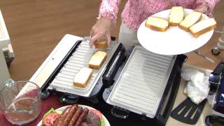 George Foreman 5 Serving 180 Nonstick Grill w/Griddle Plate with David Venable