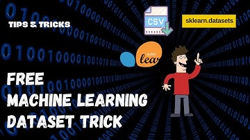 Free Machine Learning Dataset Trick using sklearn.datasets - Tips & Tricks for Data Scientists