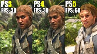 Assassin's Creed Black Flag Resynced | Gameplay & PS3 vs. PS4 vs. PS5 Comparison