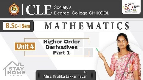 B.Sc I sem | Unit 4 | Higher Order Derivatives | (Part 1)