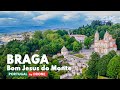 Braga bom jesus do monte  portugal by drone 4k footage