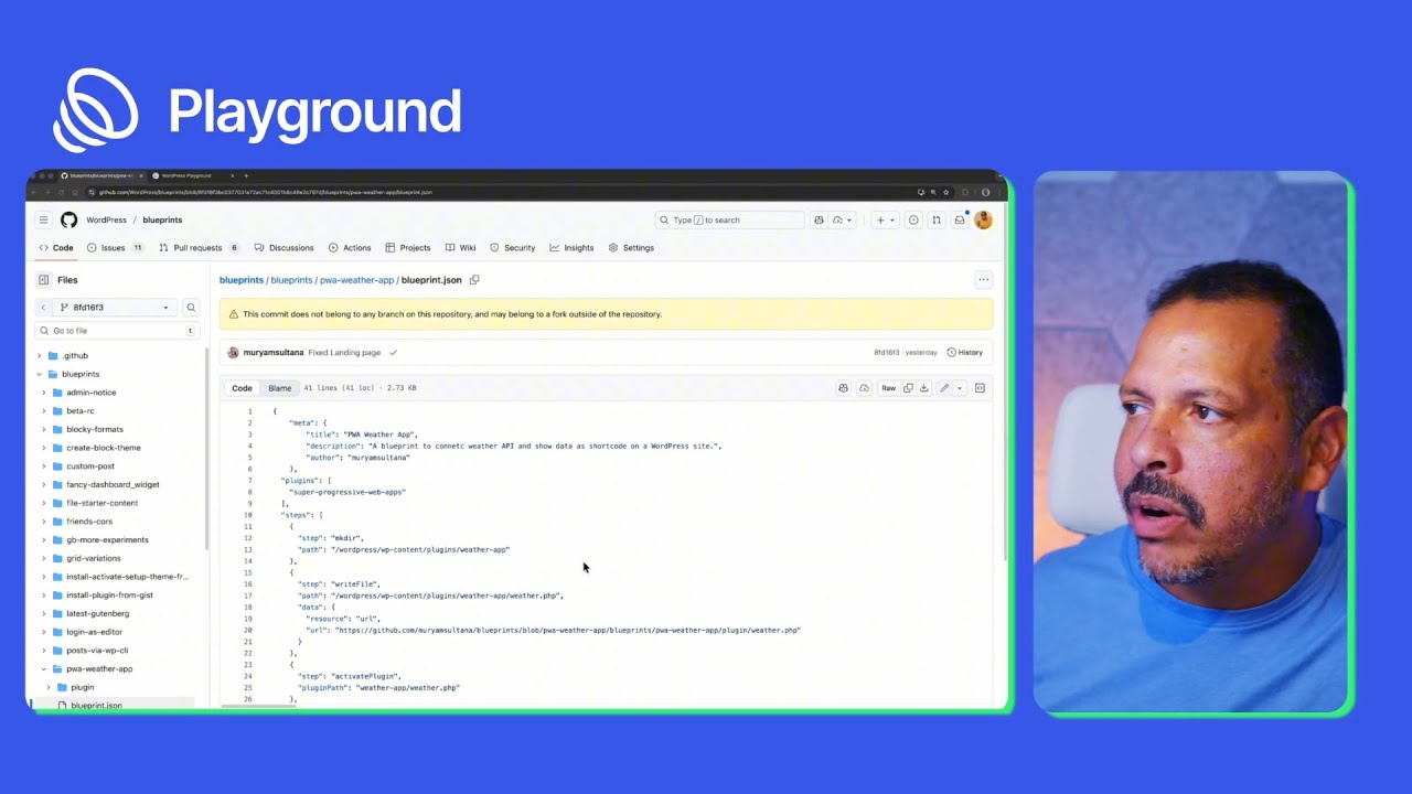 Previewing GitHub branches with WordPress Playground - YouTube