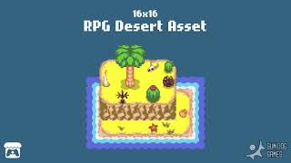 16x16 RPG Desert Tiles Release #gameassets #gamedev #pixelart
