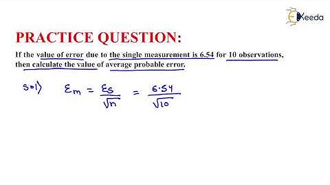 2nd Numerical of Most Probable Error | Fundamental Concepts of Surveying | Geomatics Engineering