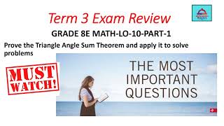 Grade 8E-Math-EOT-Term-3-Part-1-Learning Objective-10-Q1-4-Triangle Angle Sum theorem & applications