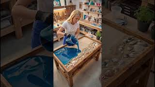 Ocean Inspired Epoxy Resin Coffee Table