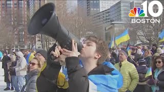 Rally held in Boston to support Ukraine amid war with Russia
