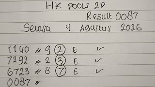 PREDIKSI HK 4 AGUSTUS 2026 | HK POOLS MALAM INI | RUMUS HK POOLS MALAM INI