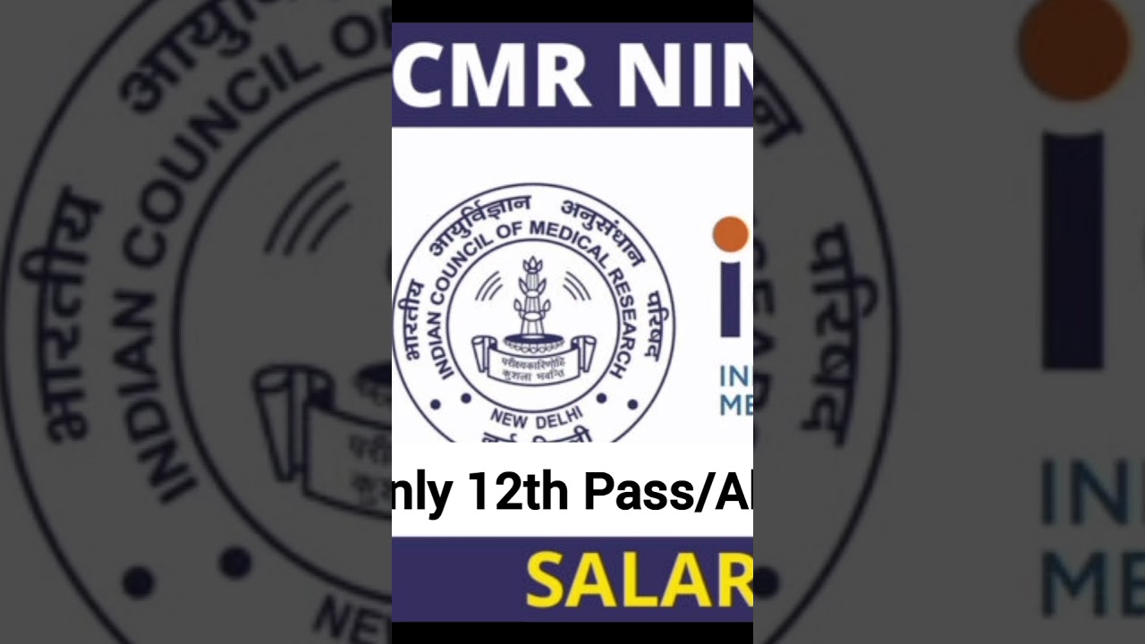 NO FEES NO EXAM ONLY INTERVIEW•ICMR NIN RECRUITMENT 2024