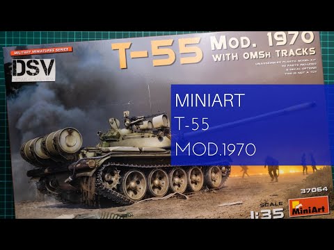 Video: MiniArt 37064 T-55 Mod. 1970 s pásy OMSh (1/35)