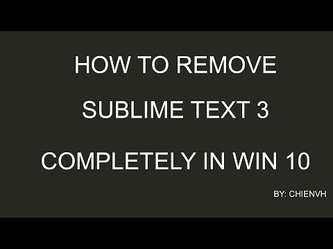 Как удалить sublime text 3 полностью