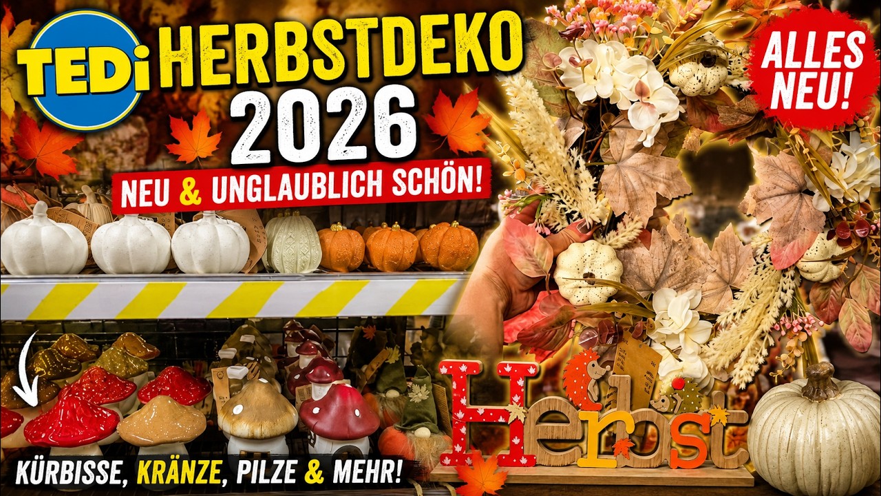 TEDI HERBSTDEKO 2026 🍁 DIE SCHÖNSTEN HERBST-DEKORATIONEN & UNSCHLAGBARE SCHNÄPPCHEN! 😍🍄
