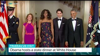 Obama hosts a state dinner for Canadian PM Justin Trudeau