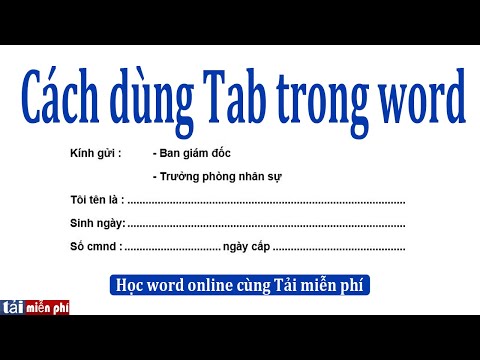 Cách dùng Tab