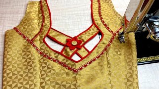 New Creative Blouse Design Cutting And Sching Beautiful Model Blouse Back Neck Design