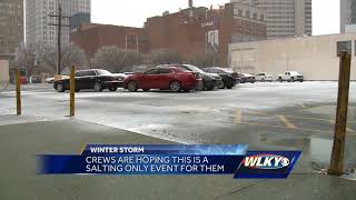 City crews finishing up second round of salting