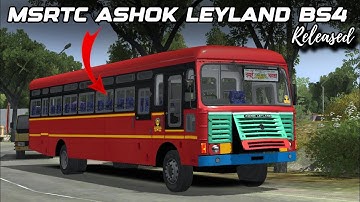 🎀✨MSRTC ASHOK LEYLAND BS4 BUS MOD RELEASED FOR BUSSID|| HOW TO ADD MSRTC BUS MOD IN BUSSID🔥