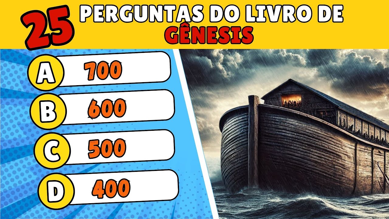 25 PERGUNTAS SOBRE GÊNESIS | QUIZ BÍBLICO | TESTE SEU CONHECIMENTO DA BÍBLIA