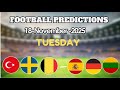 FOOTBALL PREDICTIONS TODAY 18 NOVEMBER | WORLD CUP QUALIFICATION I BETTING TIPS | KICKIQ