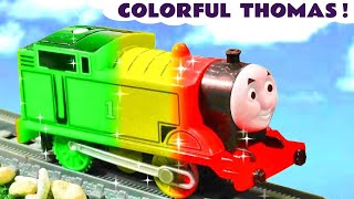 why does thomas keep changing color this fun toy train story